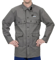 Weldas Arc Knight Schweißerjacke | Größe XL | 86 cm Länge | FL‑Cotton (520 g/m² flammenresistente Baumwolle) | robuste Schutzjacke für schwere Schweißarbeiten
