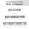 Gasflaschen-Wandhalterung für 50 Liter-Flaschen, 1 bis 3 Stück, max. Ø 229 mm, mit Kette und Montagelochung, verzinkt