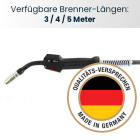 Merkle-MIG/MAG-Handschweißbrenner SB 157 G, 3 - 5 Meter lang