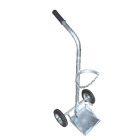 Stahlflaschenwagen 1 x 20 Ltr., verzinkte Ausführung, Vollgummiräder