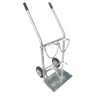 Stahlflaschenwagen 2 x 50 Liter, verzinkte Ausführung, Vollgummiräder