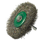 RESTPOSTEN | Schaftrundungsbürste Lessmann, Edelstahl 1.4301, 0,30 mm, 70 mm Ø, 6 mm | Hersteller-Nr. 417.362