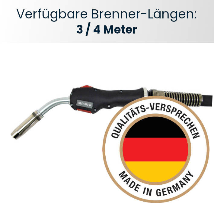 Merkle TEDAC MIG/MAG Schweißbrenner SBT 307 G - 4 Meter Mit Energiefernregelung