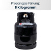 Pfand / Nachfüllung für 8 Kg | Propanflasche schwarz für Weber-Grill | Propangas