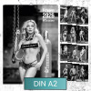 Eleganter Frauen Erotikkalender 2026 in Schwarz-Weiß, Groß - DIN A2 Bürotauglich, Pinup Kalender, 59 x 41 cm