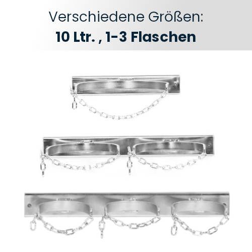Produktbild von SOLUSTRE Gasflaschen-Halterung – Wandmontage, Kunststoff Mit Verstärktem Gurt, Für 40-Liter-Flaschen – Stabil, Leicht, Einfach Zu Installieren