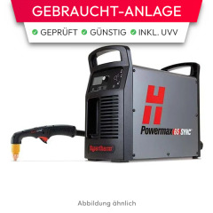 Hypertherm Powermax 65 SYNC | Plasma-Inverter-Schneidanlage | bis ca. 65 A Schnittstrom | SmartSYNC-Kartuschen-Technologie | ohne CPC-Maschinenanschluss | gebraucht