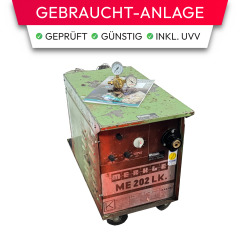 Merkle ME 202 LK N | MIG/MAG-Schweißanlage | 3×400 V, 30–200 A | stufenregulierbar | fahrbar im Kompaktgehäuse | mit Schlauchpaket & Zubehör | gebraucht
