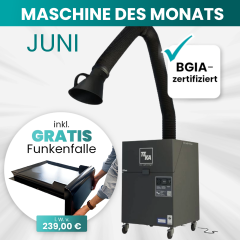 MASCHINE DES MONATS: Schweißrauchabsaugung / Mobile-Absauganlage TEKA filtoo mit 3m-Absaugarm | inkl. Funkenfalle i.W.v. 239,00€