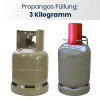 Pfand / Nachfüllung für 3 Kg | Propanflasche in grau mit Cage | Propangas
