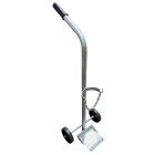 Stahlflaschenwagen 1 x 10 Ltr., verzinkte Ausführung, Vollgummiräder