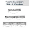 Gasflaschen Halterung / Wandhalterung für 10 Liter-Flaschen, 1 bis 3 Stück, max. Ø 145 mm, mit Kette und Montagelochung, verzinkt