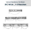 Gasflaschen Halterung / Wandhalterung für 20 oder 40 Liter-Flaschen, 1 bis 3 Stück, max. Ø 205 mm, mit Kette und Montagelochung, verzinkt