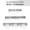 Gasflaschen Halterung / Wandhalterung für 50 Liter-Flaschen, 1 bis 3 Stück, Ø 240 mm, mit Kette und Montagelochung, verzinkt
