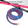 RESTPOSTEN | Autogenschlauch, Sauerstoff- und Acetylenschlauch 6/9 mm, kpl. montiert, 3,5 bis 15 Meter lang