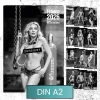 Eleganter Frauen Erotikkalender 2026 in Schwarz-Weiß, Groß - DIN A2 Bürotauglich, Pinup Kalender, 59 x 41 cm