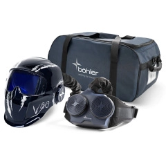 Böhler Evolution V80M Air Kit Complete | Automatik-Schweißhelm mit Frischluftsystem Evolution Air | DIN 2.5/4-8/9-14 | 80 x 124 mm Sichtfeld | Tasche