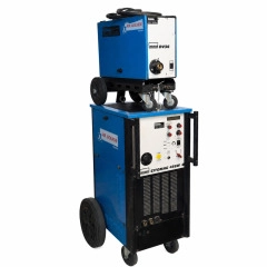 2. Hand | OERLIKON Citomag 436 W | MIG/MAG-Schweißanlage | 3 x 400 V | 50-435 A | wassergekühlt | 4-Rollen-Drahtvorschub | fahrbare Industrieanlage | separater DV-Koffer