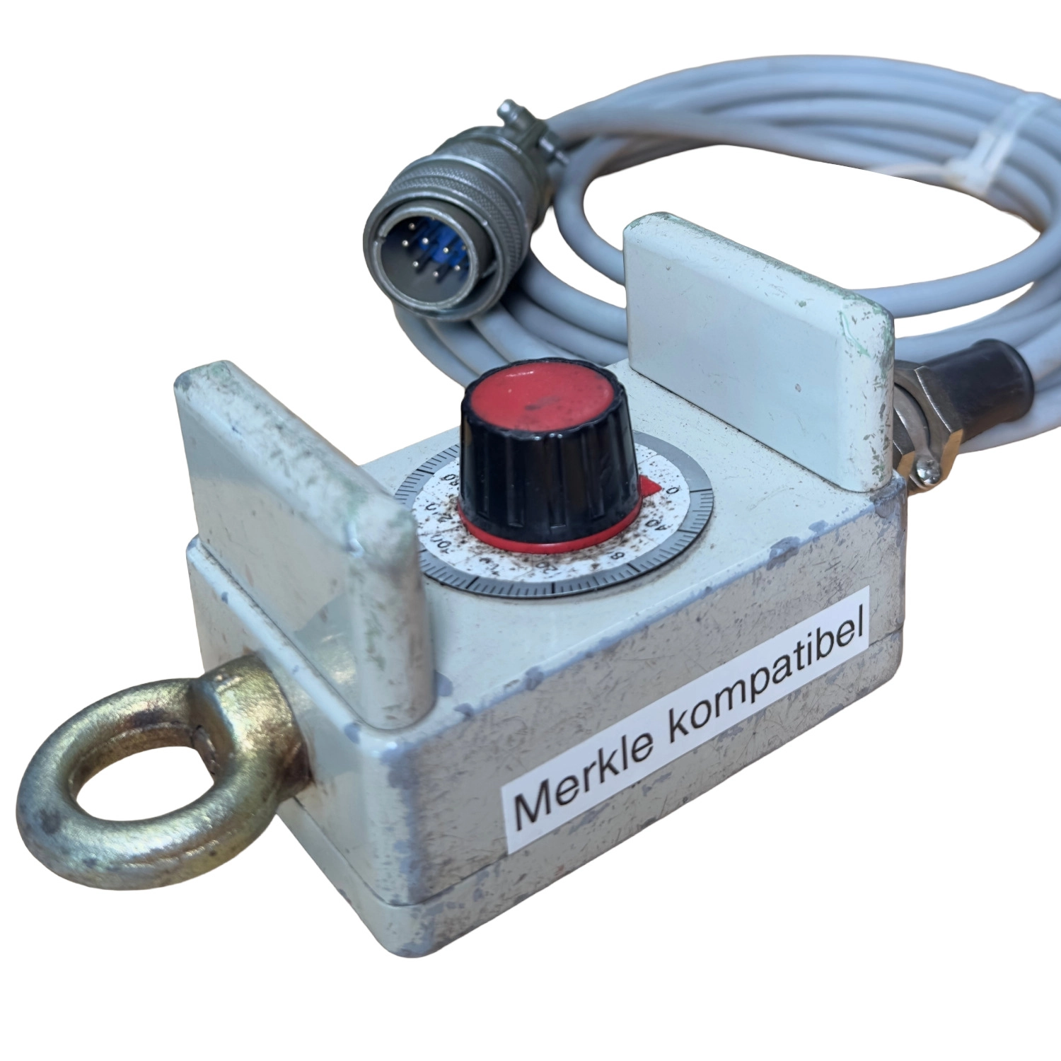 RESTPOSTEN | Merkle-kompatibler Handfernregler | 10-poliger Stecker | mit 2 Haftmagneten | Skala 0–400 | für Elektroden-Schweißgeräte & MIG/MAG