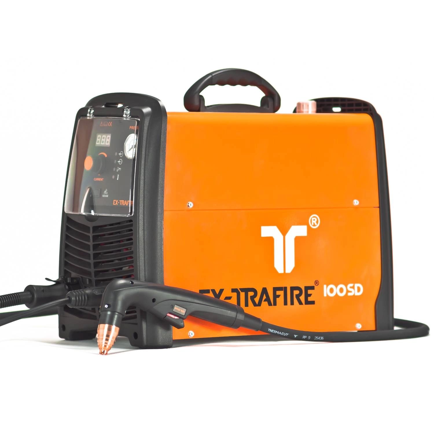 Thermacut EX-TRAFIRE 100SD | Profi-Plasmaschneidanlage 400 V | 50 mm Schnittleistung | Pilotlichtbogen & HF-Zündung | Komplett mit Zubehör | Hersteller-Nr. EX-5-010-033