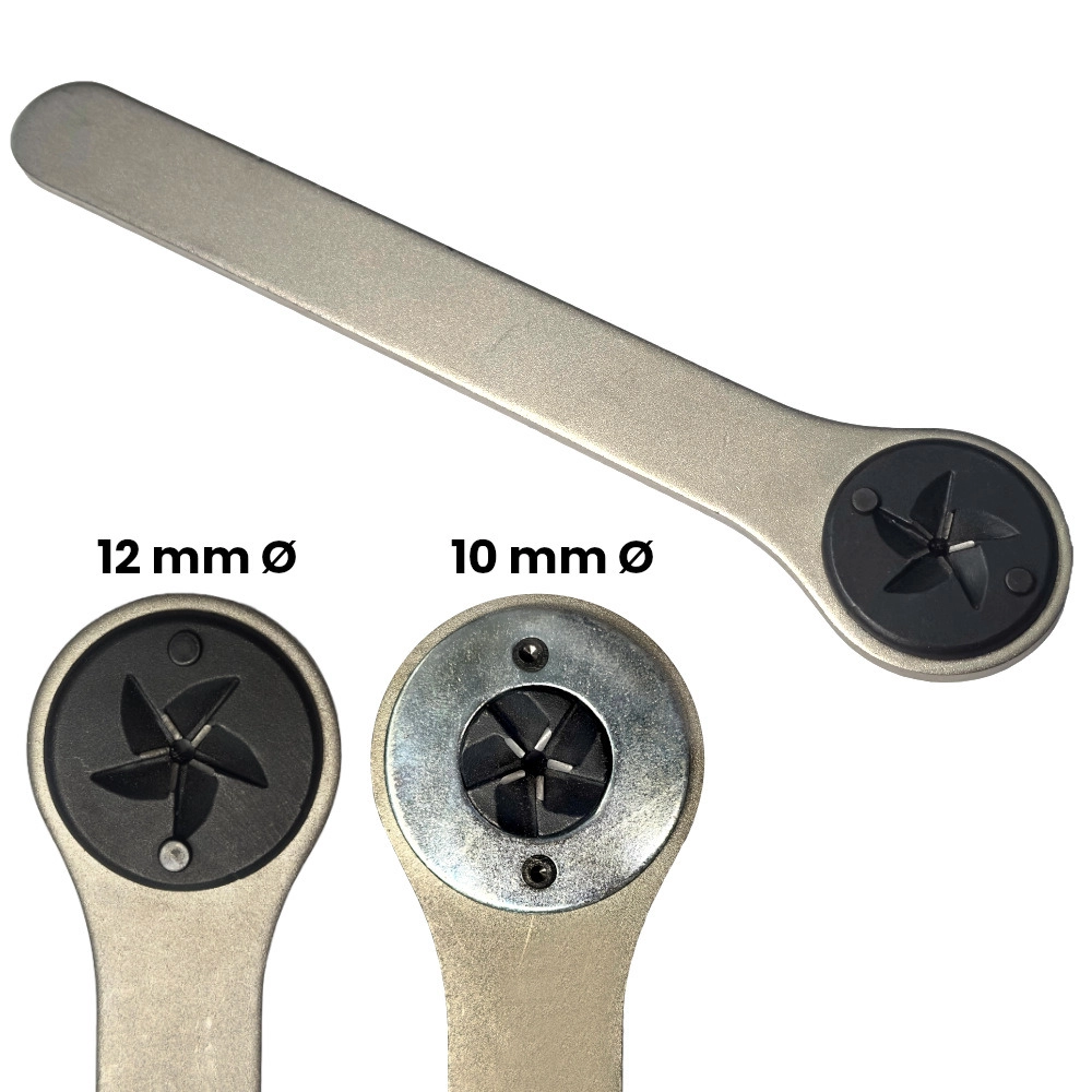 Manueller Kupferelektroden-Spitzer, beidseitig für 10 mm und 12 mm Elektroden